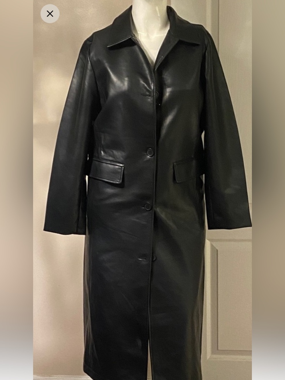 Brand New Rebecca Minkoff Black Vegan Leather Trench - L - Picture 3 of 12